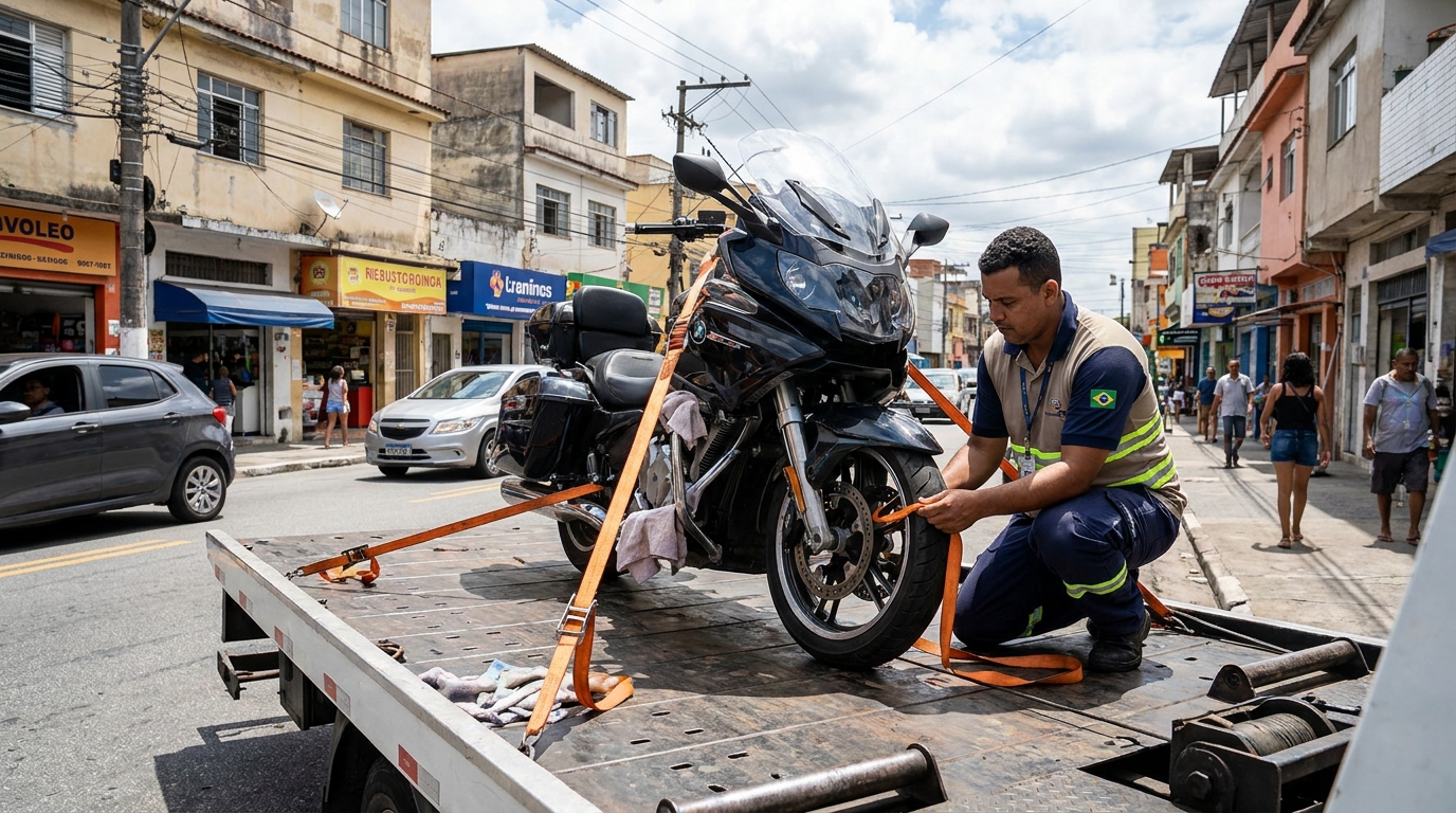 Remoção de Moto em Pane no Carimã, Foz do Iguaçu‑PR